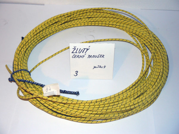 Průřez 4,0 mm – žlutý, černý proužek/H